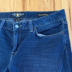 LUCKY BRAND Lola Skinny Dark Blue Denim Jeans, 16x33